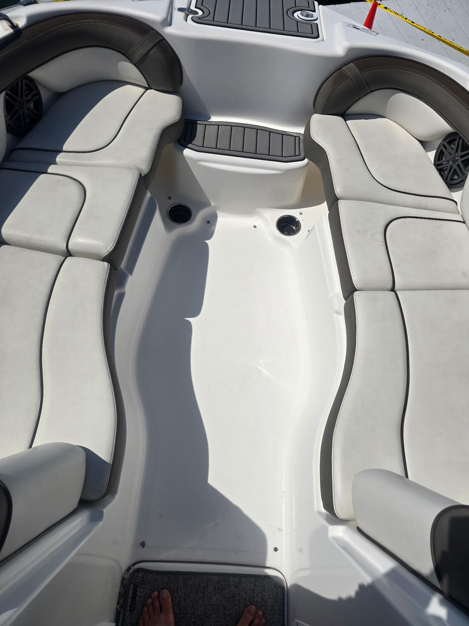 Boat after professional boat washing in Tarpon Springs